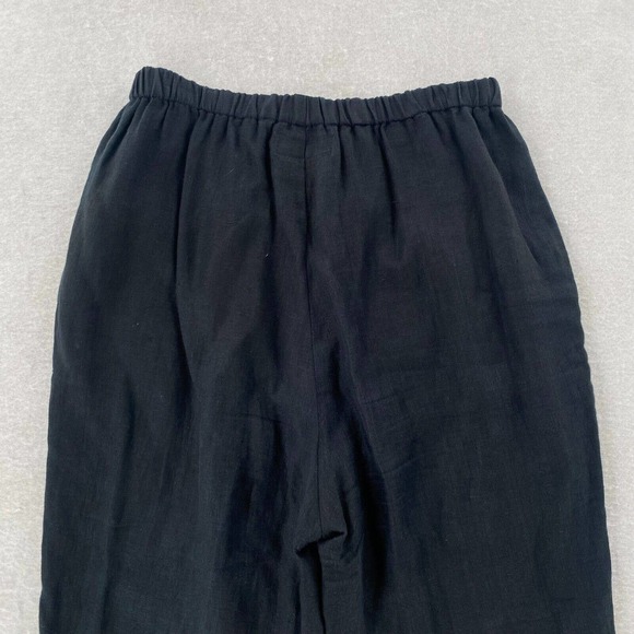 Talbots Womens Pants Womens 8 High Waist Straight Leg Pockets Dark Blue Chambray - Picture 5 of 14